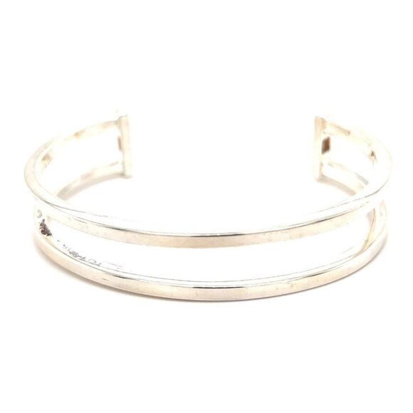 Lightweight Italian 925 Silver Open Cuff - Picture 1 of 5